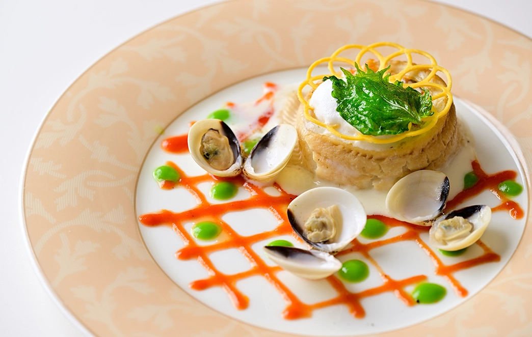 「融合」煮穴子を纏ったチョッピーノリゾット