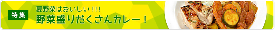 【特集】夏野菜はおいしい！！！野菜盛りだくさんカレー！