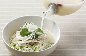 鶏のコラーゲン スープカルローズ茶漬けの画像