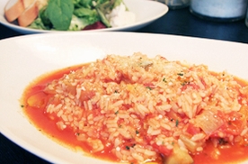 たっぷり野菜とベーコンのミネストローネリゾットの画像