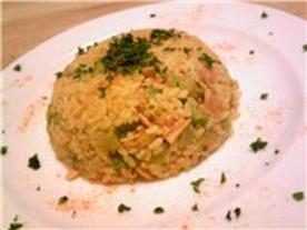 ゴーヤとハムの和風カレーチャーハン♪