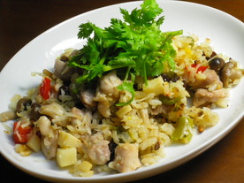 グリーンカレー味の炊き込みピラフ♪爽やかなコクと香り♪の画像