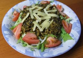 野菜たっぷり！タコライス風　ほうれん草のドライカレーの画像