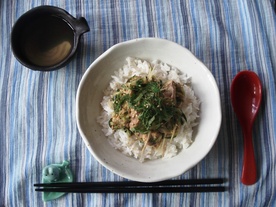 節電　涼風さばカレー丼