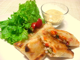 ライス春巻き　カレーソース♪の画像