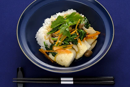 豆腐と野菜のあんかけ風丼