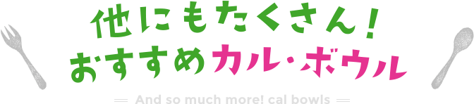 他にもたくさん！おすすめカル・ボウル