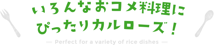 いろんなおコメ料理にぴったりカルローズ！