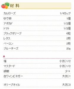 コブサラダ風 カル・ボウル材料