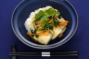 カルローズの豆腐と野菜のあんかけ風丼